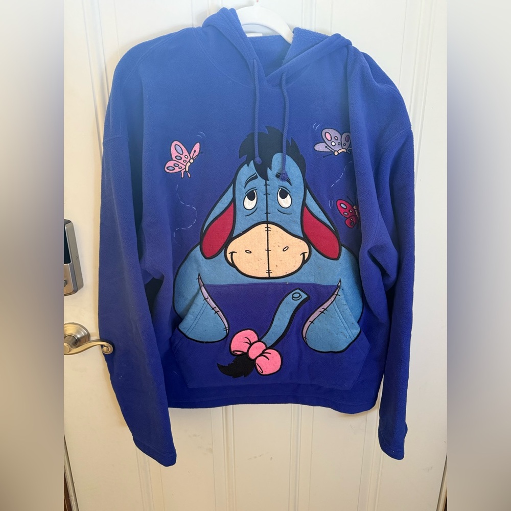 Disney Purple Hoodie with Eeyore and Pink Butterflies